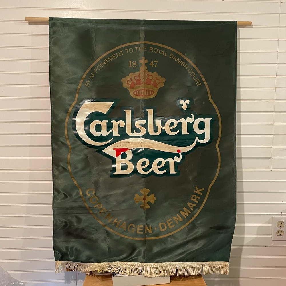 Vintage RARE (1967 or 1987) Carlsberg Beer Flag